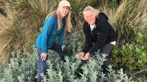 Saltbush with Fiona and Jo at Dodges Ferry